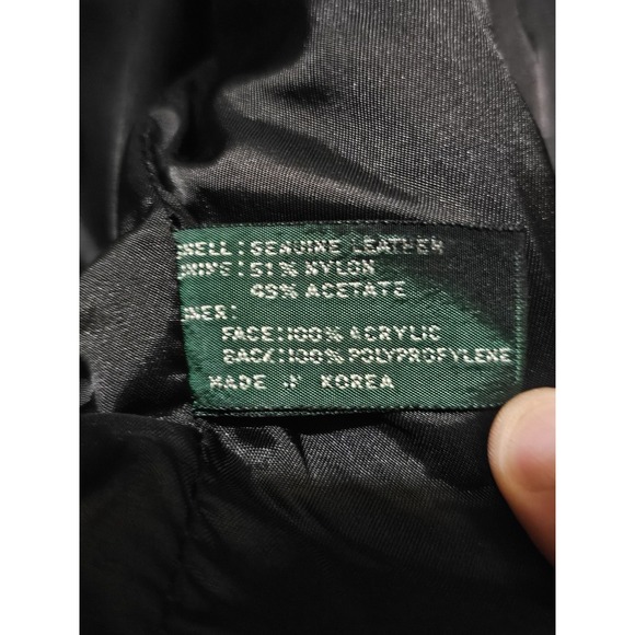 Vintage Hill & Archer Jacket Mens 42 Leather Bomber Quilted Lined 90s - Picture 4 of 8